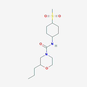 molecular formula C15H28N2O4S B6908101 N-(4-methylsulfonylcyclohexyl)-2-propylmorpholine-4-carboxamide 