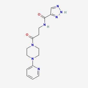 molecular formula C15H19N7O2 B6908105 N-[3-oxo-3-(4-pyridin-2-ylpiperazin-1-yl)propyl]-2H-triazole-4-carboxamide 