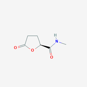 molecular formula C6H9NO3 B069082 (S)-N-methyl-5-oxotetrahydrofuran-2-carboxamide CAS No. 166765-05-5