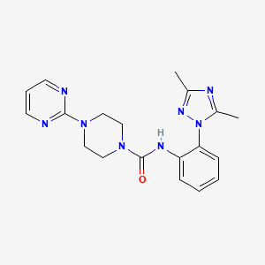molecular formula C19H22N8O B6908247 N-[2-(3,5-dimethyl-1,2,4-triazol-1-yl)phenyl]-4-pyrimidin-2-ylpiperazine-1-carboxamide 