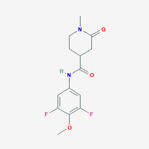 molecular formula C14H16F2N2O3 B6908327 N-(3,5-difluoro-4-methoxyphenyl)-1-methyl-2-oxopiperidine-4-carboxamide 