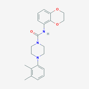 molecular formula C21H25N3O3 B6908397 N-(2,3-dihydro-1,4-benzodioxin-5-yl)-4-(2,3-dimethylphenyl)piperazine-1-carboxamide 