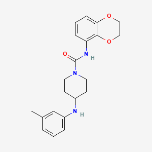 molecular formula C21H25N3O3 B6908406 N-(2,3-dihydro-1,4-benzodioxin-5-yl)-4-(3-methylanilino)piperidine-1-carboxamide 