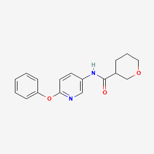 molecular formula C17H18N2O3 B6908561 N-(6-phenoxypyridin-3-yl)oxane-3-carboxamide 