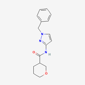 molecular formula C16H19N3O2 B6908583 N-(1-benzylpyrazol-3-yl)oxane-3-carboxamide 