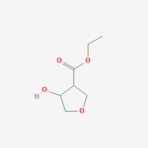 molecular formula C7H12O4 B069086 Ethyl 4-hydroxytetrahydrofuran-3-carboxylate CAS No. 176909-98-1