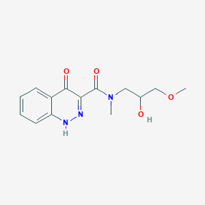 molecular formula C14H17N3O4 B6908623 N-(2-hydroxy-3-methoxypropyl)-N-methyl-4-oxo-1H-cinnoline-3-carboxamide 