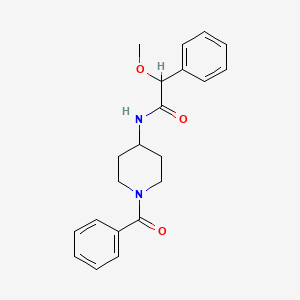 molecular formula C21H24N2O3 B6908663 N-(1-benzoylpiperidin-4-yl)-2-methoxy-2-phenylacetamide 