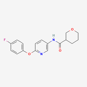 molecular formula C17H17FN2O3 B6908672 N-[6-(4-fluorophenoxy)pyridin-3-yl]oxane-3-carboxamide 