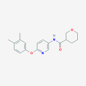 molecular formula C19H22N2O3 B6908677 N-[6-(3,4-dimethylphenoxy)pyridin-3-yl]oxane-3-carboxamide 