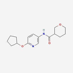 molecular formula C16H22N2O3 B6908688 N-(6-cyclopentyloxypyridin-3-yl)oxane-3-carboxamide 