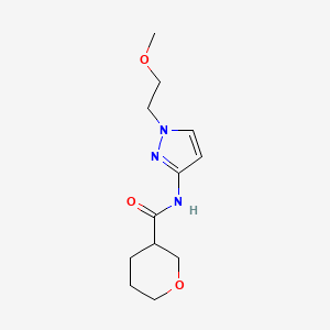 molecular formula C12H19N3O3 B6908728 N-[1-(2-methoxyethyl)pyrazol-3-yl]oxane-3-carboxamide 