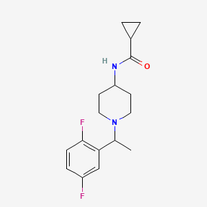molecular formula C17H22F2N2O B6908783 N-[1-[1-(2,5-difluorophenyl)ethyl]piperidin-4-yl]cyclopropanecarboxamide 