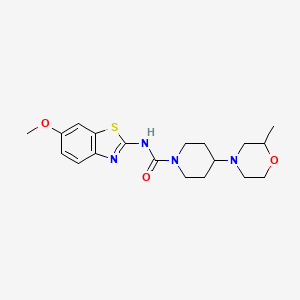 molecular formula C19H26N4O3S B6908880 N-(6-methoxy-1,3-benzothiazol-2-yl)-4-(2-methylmorpholin-4-yl)piperidine-1-carboxamide 