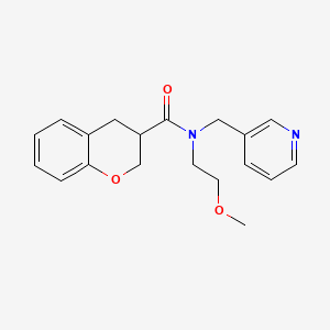 molecular formula C19H22N2O3 B6908911 N-(2-methoxyethyl)-N-(pyridin-3-ylmethyl)-3,4-dihydro-2H-chromene-3-carboxamide 
