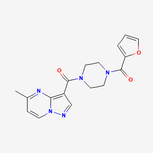 molecular formula C17H17N5O3 B6908978 Furan-2-yl-[4-(5-methylpyrazolo[1,5-a]pyrimidine-3-carbonyl)piperazin-1-yl]methanone 
