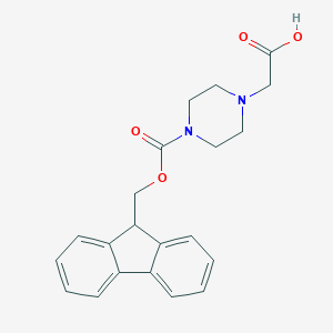 molecular formula C21H22N2O4 B069090 2-(4-(((9H-Fluoren-9-yl)methoxy)carbonyl)piperazin-1-yl)acetic acid CAS No. 180576-05-0