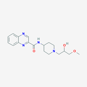 molecular formula C18H24N4O3 B6909096 N-[1-(2-hydroxy-3-methoxypropyl)piperidin-4-yl]quinoxaline-2-carboxamide 