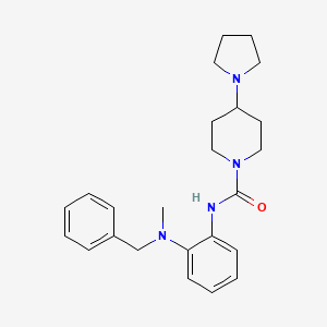 molecular formula C24H32N4O B6909199 N-[2-[benzyl(methyl)amino]phenyl]-4-pyrrolidin-1-ylpiperidine-1-carboxamide 