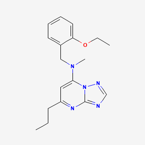 molecular formula C18H23N5O B6909231 N-[(2-ethoxyphenyl)methyl]-N-methyl-5-propyl-[1,2,4]triazolo[1,5-a]pyrimidin-7-amine 