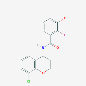 molecular formula C17H15ClFNO3 B6909253 N-(8-chloro-3,4-dihydro-2H-chromen-4-yl)-2-fluoro-3-methoxybenzamide 