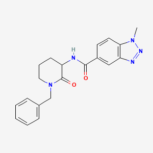 molecular formula C20H21N5O2 B6909283 N-(1-benzyl-2-oxopiperidin-3-yl)-1-methylbenzotriazole-5-carboxamide 
