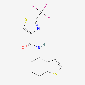 molecular formula C13H11F3N2OS2 B6909304 N-(4,5,6,7-tetrahydro-1-benzothiophen-4-yl)-2-(trifluoromethyl)-1,3-thiazole-4-carboxamide 