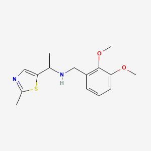 molecular formula C15H20N2O2S B6909373 N-[(2,3-dimethoxyphenyl)methyl]-1-(2-methyl-1,3-thiazol-5-yl)ethanamine 