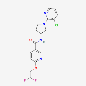 molecular formula C17H17ClF2N4O2 B6909423 N-[1-(3-chloropyridin-2-yl)pyrrolidin-3-yl]-6-(2,2-difluoroethoxy)pyridine-3-carboxamide 