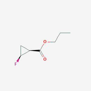 molecular formula C7H11FO2 B069095 Propyl (1S,2S)-2-fluorocyclopropane-1-carboxylate CAS No. 177564-59-9