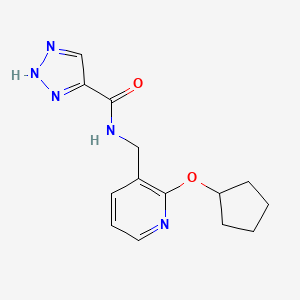 molecular formula C14H17N5O2 B6909506 N-[(2-cyclopentyloxypyridin-3-yl)methyl]-2H-triazole-4-carboxamide 