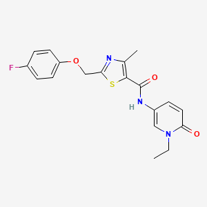 molecular formula C19H18FN3O3S B6909555 N-(1-ethyl-6-oxopyridin-3-yl)-2-[(4-fluorophenoxy)methyl]-4-methyl-1,3-thiazole-5-carboxamide 