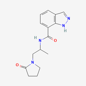 molecular formula C15H18N4O2 B6909566 N-[1-(2-oxopyrrolidin-1-yl)propan-2-yl]-1H-indazole-7-carboxamide 