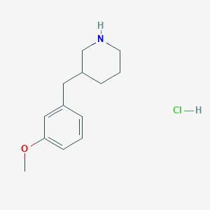 molecular formula C13H20ClNO B069096 3-(3-Methoxybenzyl)piperidine Hydrochloride CAS No. 179480-58-1