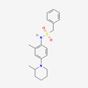 molecular formula C20H26N2O2S B6909865 N-[2-methyl-4-(2-methylpiperidin-1-yl)phenyl]-1-phenylmethanesulfonamide 