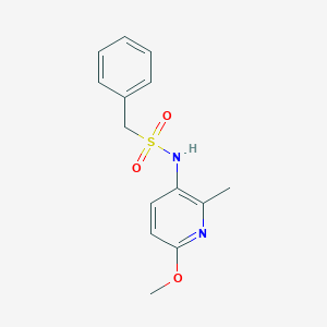 molecular formula C14H16N2O3S B6909873 N-(6-methoxy-2-methylpyridin-3-yl)-1-phenylmethanesulfonamide 