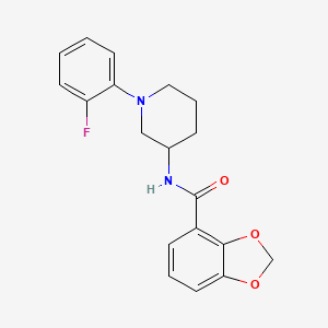 molecular formula C19H19FN2O3 B6909911 N-[1-(2-fluorophenyl)piperidin-3-yl]-1,3-benzodioxole-4-carboxamide 