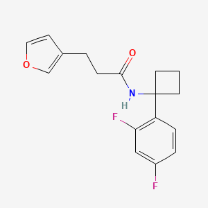 molecular formula C17H17F2NO2 B6909924 N-[1-(2,4-difluorophenyl)cyclobutyl]-3-(furan-3-yl)propanamide 