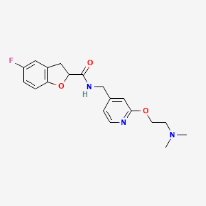 molecular formula C19H22FN3O3 B6909992 N-[[2-[2-(dimethylamino)ethoxy]pyridin-4-yl]methyl]-5-fluoro-2,3-dihydro-1-benzofuran-2-carboxamide 