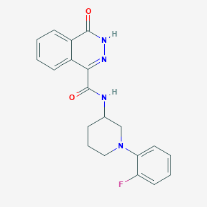 molecular formula C20H19FN4O2 B6910020 N-[1-(2-fluorophenyl)piperidin-3-yl]-4-oxo-3H-phthalazine-1-carboxamide 
