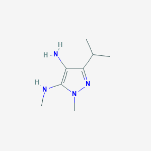 molecular formula C8H16N4 B069102 3-Isopropyl-N5,1-dimethyl-1H-pyrazole-4,5-diamine CAS No. 169261-04-5