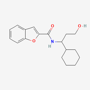 molecular formula C18H23NO3 B6910232 N-(1-cyclohexyl-3-hydroxypropyl)-1-benzofuran-2-carboxamide 