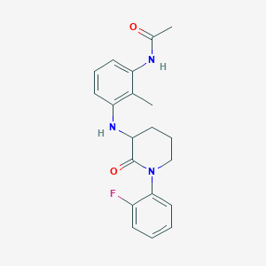molecular formula C20H22FN3O2 B6910243 N-[3-[[1-(2-fluorophenyl)-2-oxopiperidin-3-yl]amino]-2-methylphenyl]acetamide 