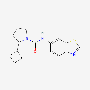 molecular formula C16H19N3OS B6910342 N-(1,3-benzothiazol-6-yl)-2-cyclobutylpyrrolidine-1-carboxamide 