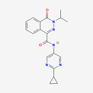 molecular formula C19H19N5O2 B6910609 N-(2-cyclopropylpyrimidin-5-yl)-4-oxo-3-propan-2-ylphthalazine-1-carboxamide 