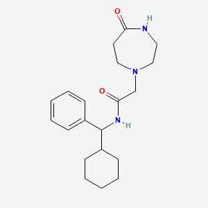 molecular formula C20H29N3O2 B6910854 N-[cyclohexyl(phenyl)methyl]-2-(5-oxo-1,4-diazepan-1-yl)acetamide 