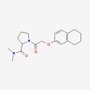 molecular formula C19H26N2O3 B6910872 N,N-dimethyl-1-[2-(5,6,7,8-tetrahydronaphthalen-2-yloxy)acetyl]pyrrolidine-2-carboxamide 