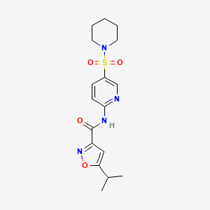 molecular formula C17H22N4O4S B6910917 N-(5-piperidin-1-ylsulfonylpyridin-2-yl)-5-propan-2-yl-1,2-oxazole-3-carboxamide 