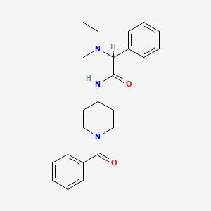 molecular formula C23H29N3O2 B6910925 N-(1-benzoylpiperidin-4-yl)-2-[ethyl(methyl)amino]-2-phenylacetamide 