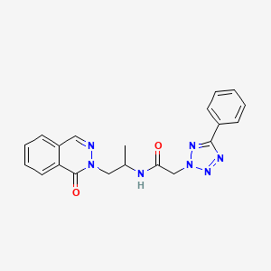 molecular formula C20H19N7O2 B6910997 N-[1-(1-oxophthalazin-2-yl)propan-2-yl]-2-(5-phenyltetrazol-2-yl)acetamide 